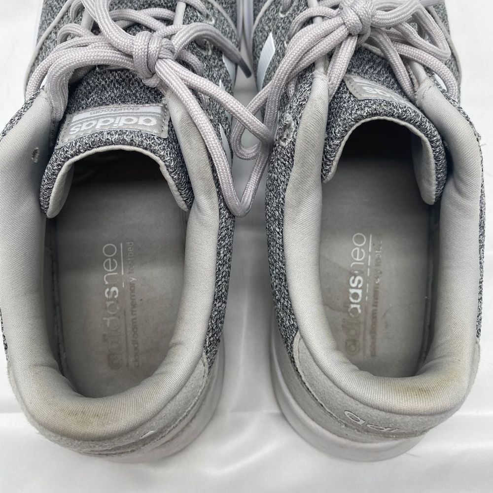 Adidas Gray Cloudfoam Lace Up Sneakers Size 8.5 - Picture 7 of 9